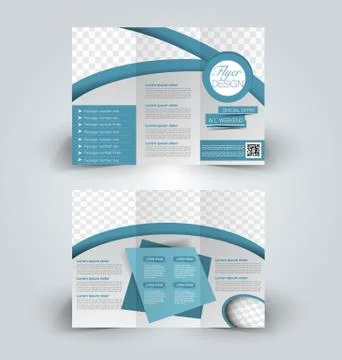 Brochure mock up design template Stock Illustration