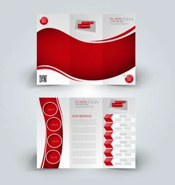 Brochure mock up design template Stock Illustration