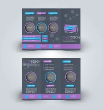 Brochure mock up design template Stock Illustration