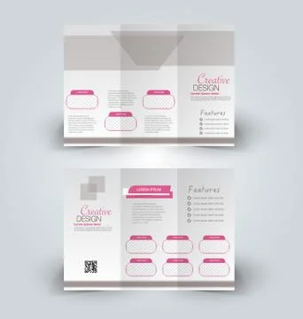 Brochure mock up design template Stock Illustration