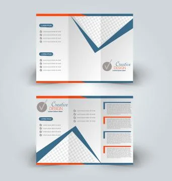 Brochure mock up design template Stock Illustration