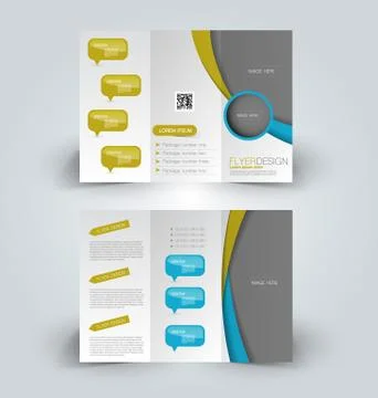Brochure mock up design template Stock Illustration