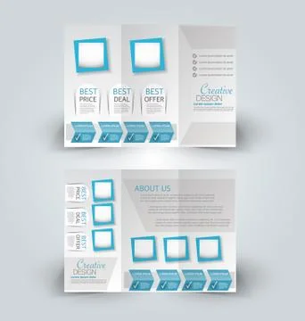 Brochure mock up design template Stock Illustration