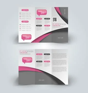 Brochure mock up design template Stock Illustration