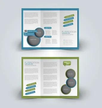 Brochure mock up design template Stock Illustration