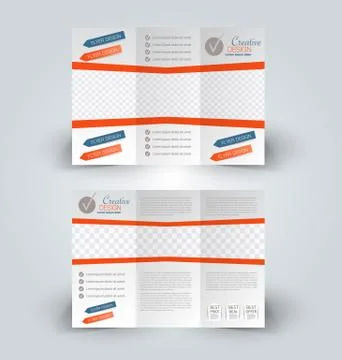 Brochure mock up design template Stock Illustration