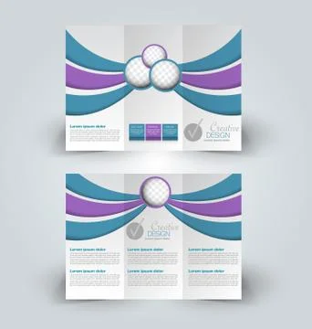 Brochure mock up design template Stock Illustration