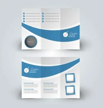 Brochure mock up design template Stock Illustration