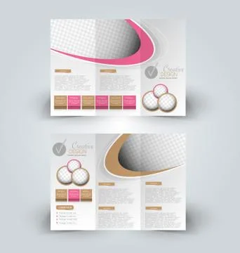 Brochure mock up design template Stock Illustration