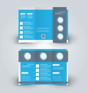 Brochure mock up design template Stock Illustration