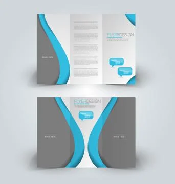 Brochure mock up design template Stock Illustration