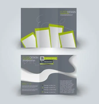 Brochure mock up design template Stock Illustration