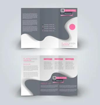 Brochure mock up design template Stock Illustration