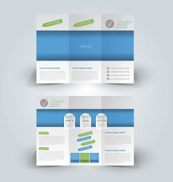 Brochure mock up design template Stock Illustration