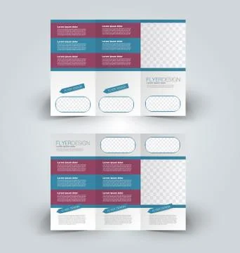 Brochure mock up design template Stock Illustration