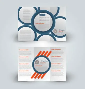 Brochure mock up design template Stock Illustration