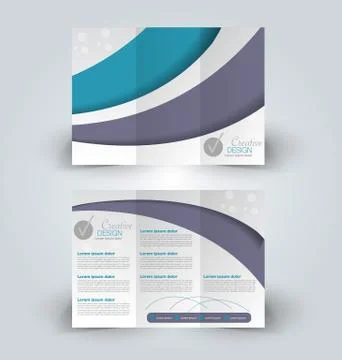 Brochure mock up design template Stock Illustration