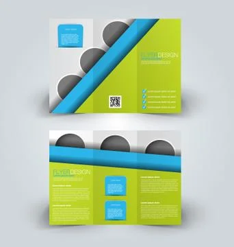 Brochure mock up design template Illustrazione stock