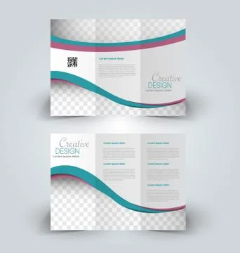 Brochure mock up design template Stock Illustration