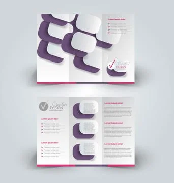 Brochure mock up design template Stock Illustration