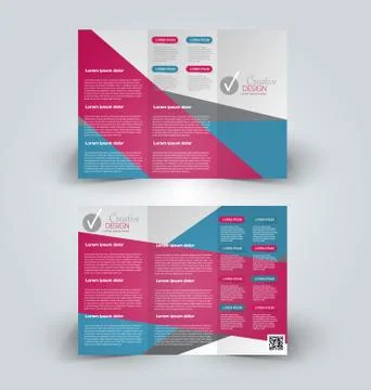 Brochure mock up design template Stock Illustration