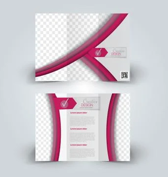 Brochure mock up design template Stock Illustration