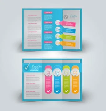 Brochure mock up design template Stock Illustration