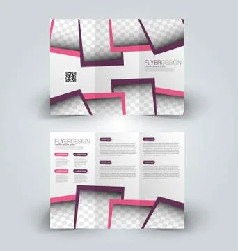 Brochure mock up design template Stock Illustration