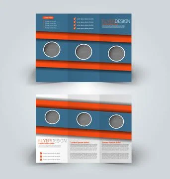 Brochure mock up design template Stock Illustration