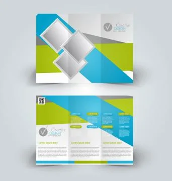 Brochure mock up design template Stock Illustration