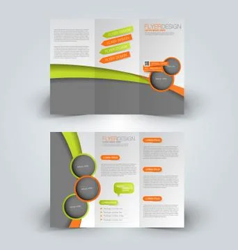 Brochure mock up design template Stock Illustration