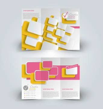 Brochure mock up design template Illustrazione stock