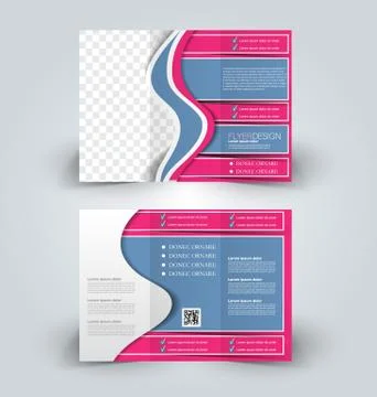 Brochure mock up design template Stock Illustration