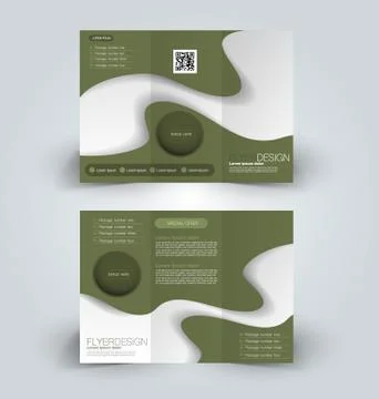 Brochure mock up design template Stock Illustration