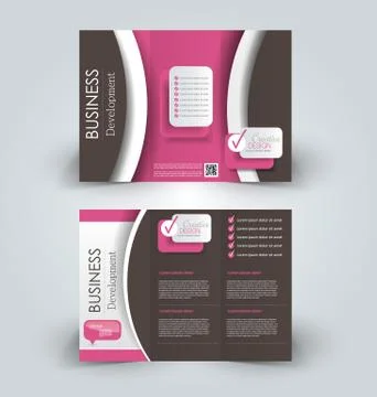 Brochure mock up design template Stock Illustration