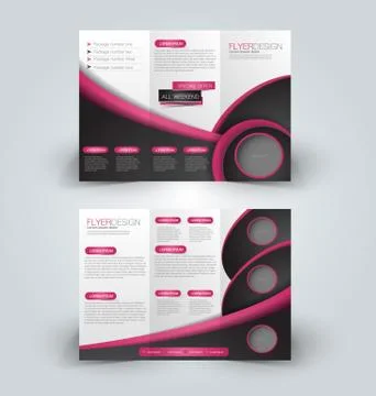 Brochure mock up design template Stock Illustration