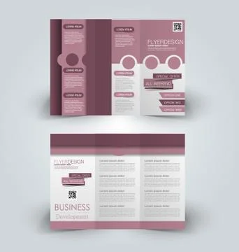 Brochure mock up design template Stock Illustration