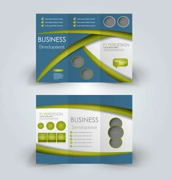Brochure mock up design template Stock Illustration