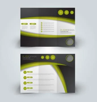 Brochure mock up design template Stock Illustration