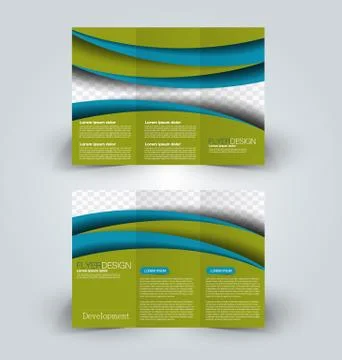 Brochure mock up design template Stock Illustration