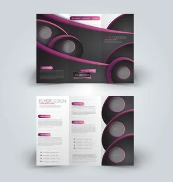 Brochure mock up design template Stock Illustration