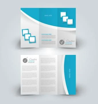 Brochure mock up design template Stock Illustration