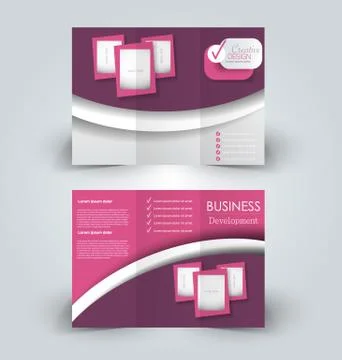 Brochure mock up design template Stock Illustration