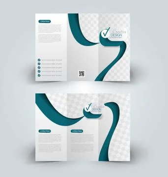 Brochure mock up design template Stock Illustration