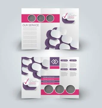 Brochure mock up design template Stock Illustration