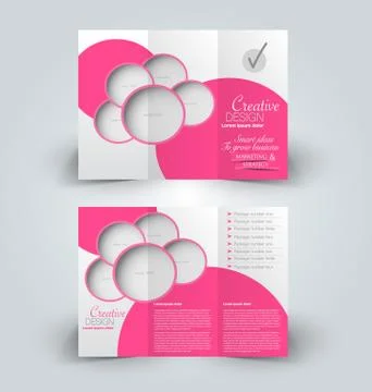 Brochure mock up design template Stock Illustration