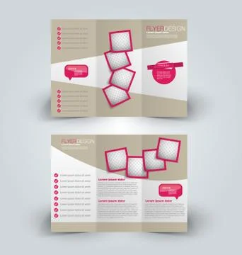 Brochure mock up design template Stock Illustration
