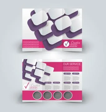Brochure mock up design template Stock Illustration