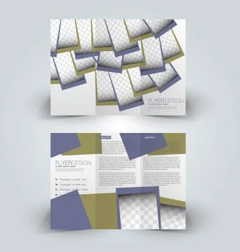 Brochure mock up design template Stock Illustration