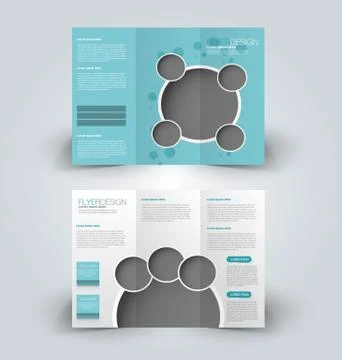 Brochure mock up design template Stock Illustration